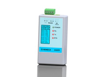 意大利Seneca   RS232 - RS485/422串行轉(zhuǎn)換器，便攜式，具有半雙工/全雙工通信S107P