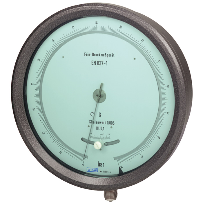 WIKA型號(hào) 342.11 檢測(cè)儀表 準(zhǔn)確度等級(jí)為0.1，NS 250，帶運(yùn)輸箱和出廠檢驗(yàn)證書(shū)