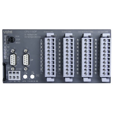 德國VIPA中央處理器115-6BL22-CPU115、16KB，16DI，12DO，4DIO，50KHZ PWM，PROFIBUS DP